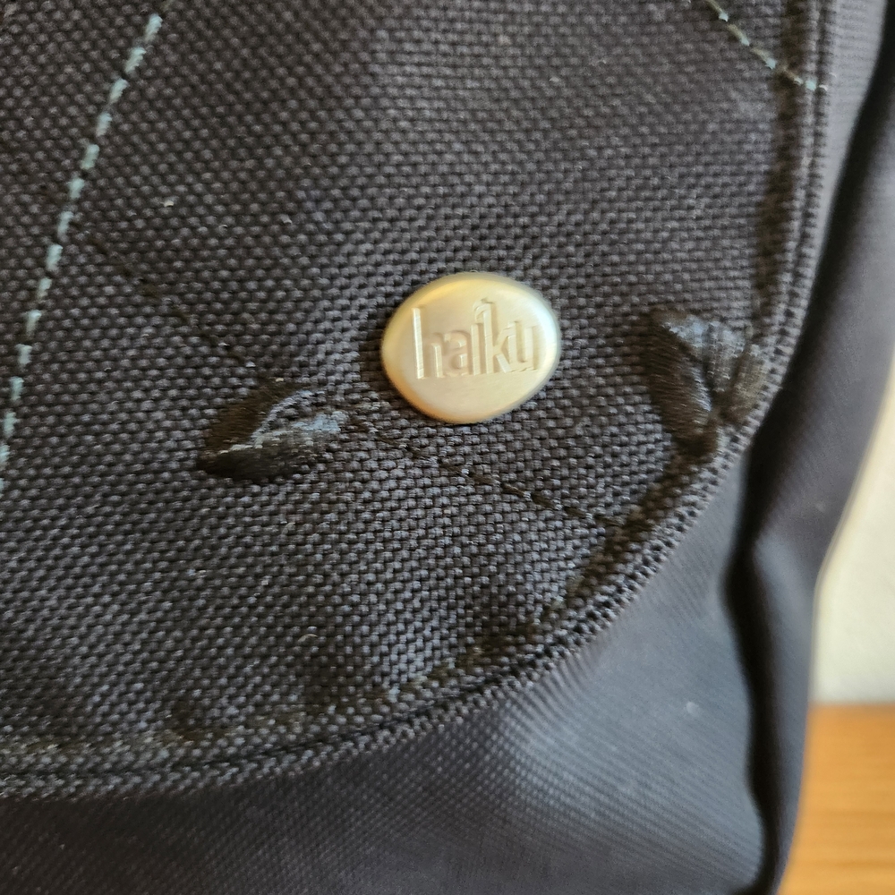 Haiku Black Crossbody Bag with Blue Accent - Picture 3 of 12